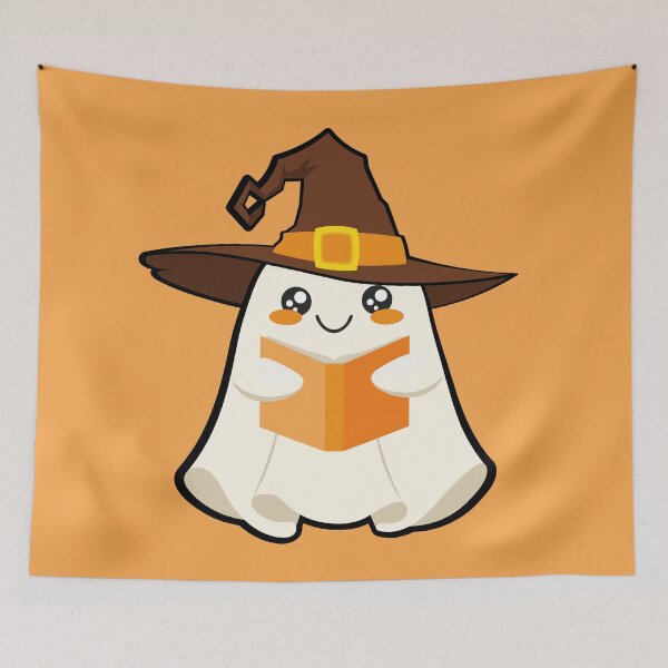 Item preview, Halloween book lover Cozy Girly Ghost Reading designed and sold by Art-of-Rory.
