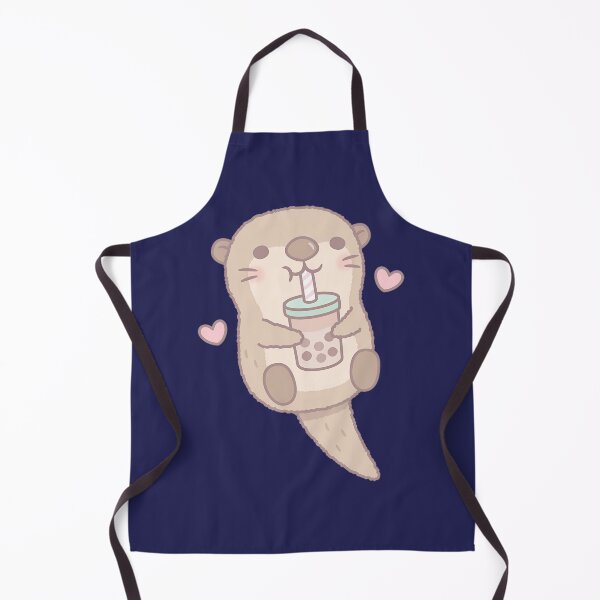 Item preview, Adorable Otter Sipping Bubble Tea designed and sold by KellyfuTStudio.