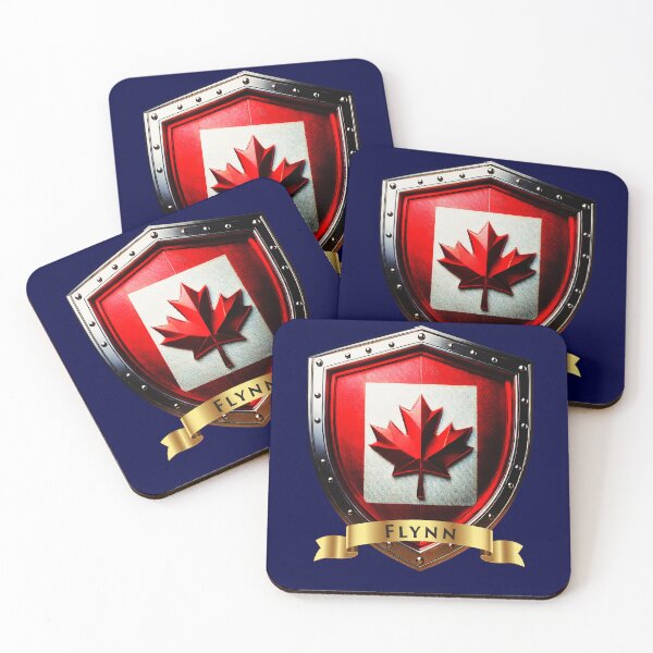 Item preview, Flynn Family Canada Shield, Maple Leaf Heraldry Crest designed and sold by Highlandkings.