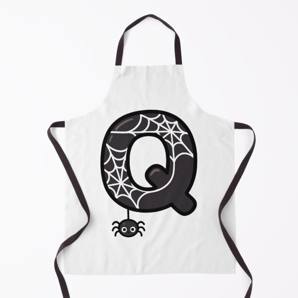 Item preview, Halloween Letter Q – Black Spider Web Kawaii Cartoon designed and sold by PrintCreations9.
