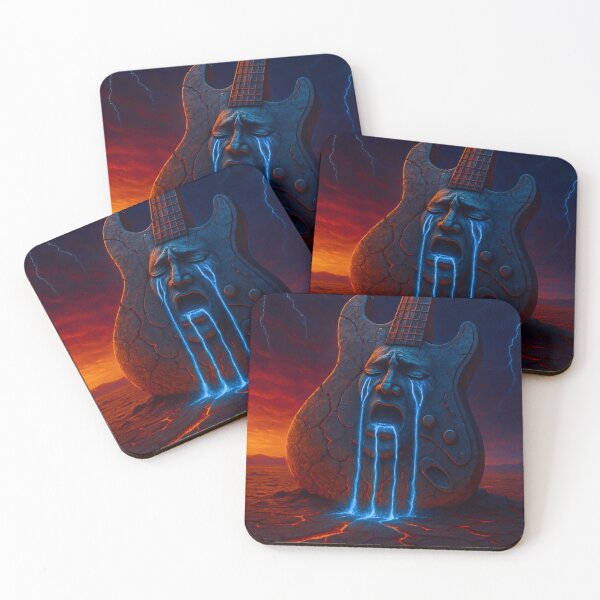 Item preview, Surreal Crying Face Guitar Artwork - Desert Cry Blues designed and sold by DireBlaze.