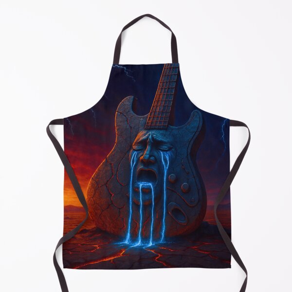 Item preview, Surreal Crying Face Guitar Artwork - Desert Cry Blues designed and sold by DireBlaze.