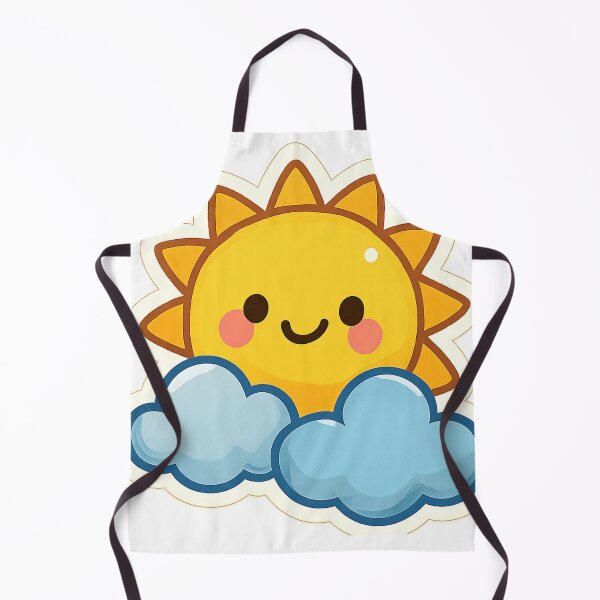 Item preview, Cute Weather Sticker with Smiling Sun Cloud. designed and sold by Stickerrwallah.