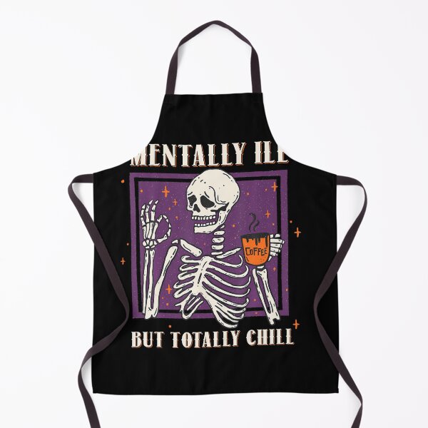 Item preview, Mentally Ill But Totally Chill Halloween Costume Skeleton T-Shirt designed and sold by CcConsultingS.