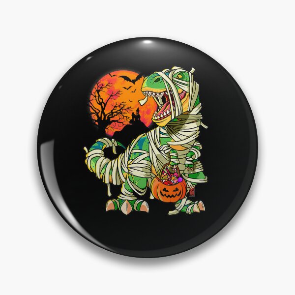 Item preview, Mummy Dinosaur T-Rex Moon Pumpkin Candy Halloween Costume T-Shirt designed and sold by CcConsultingS.