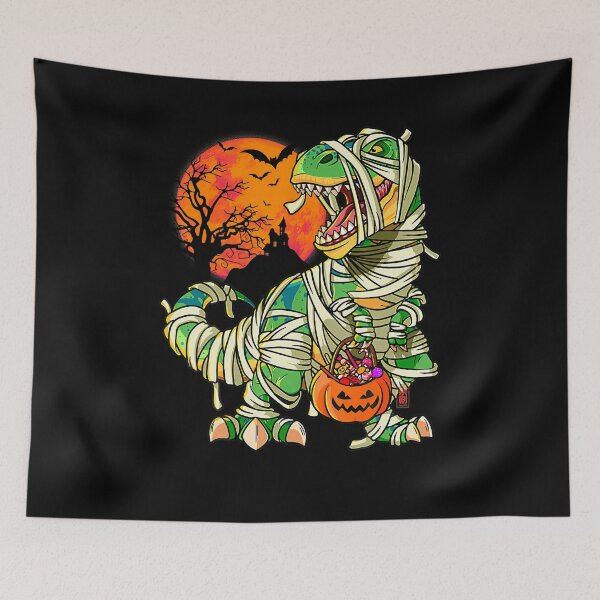 Item preview, Mummy Dinosaur T-Rex Moon Pumpkin Candy Halloween Costume T-Shirt designed and sold by CcConsultingS.