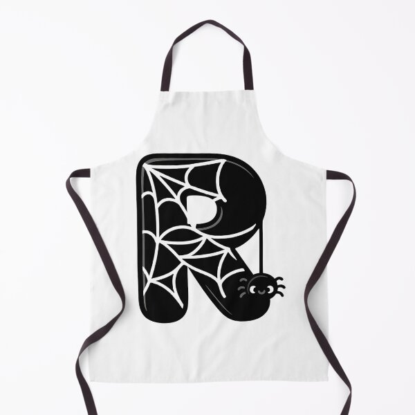 Item preview, Halloween Letter R – Black Spider Web Kawaii Cartoon designed and sold by PrintCreations9.