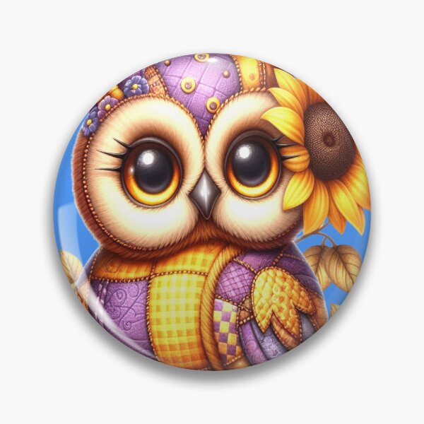 Item preview, Fantasy owl patchwork style designed and sold by LoneAngel.