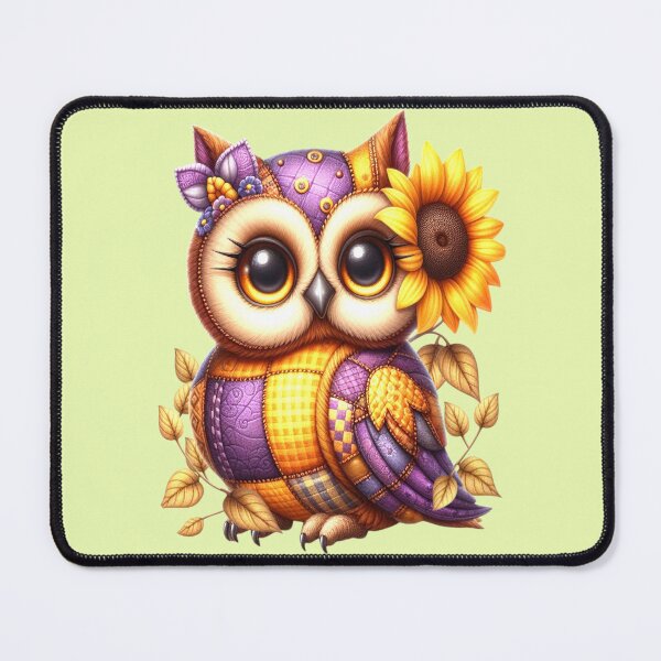 Item preview, Fantasy owl patchwork style designed and sold by LoneAngel.