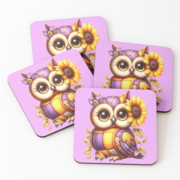 Item preview, Fantasy owl patchwork style designed and sold by LoneAngel.