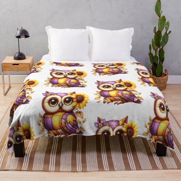 Item preview, Fantasy owl patchwork style designed and sold by LoneAngel.