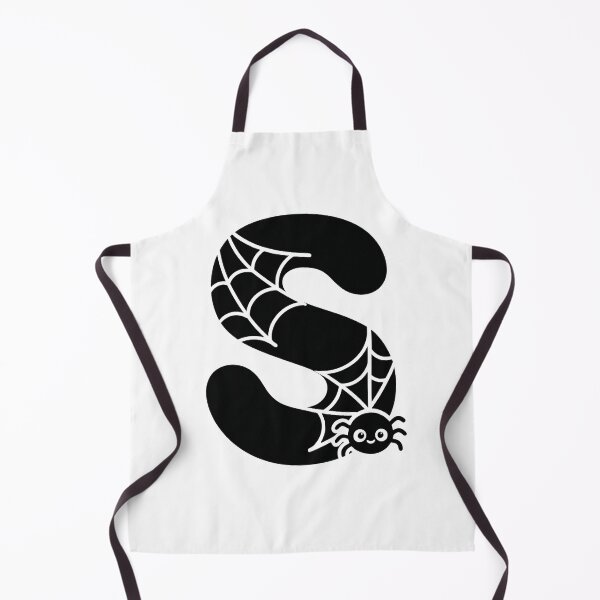 Item preview, Halloween Letter S – Black Spider Web Kawaii Cartoon designed and sold by PrintCreations9.