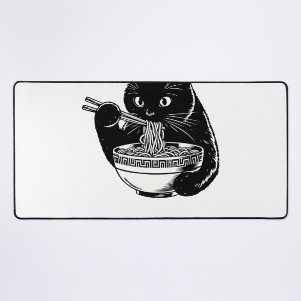 Item preview, Cat Eating Ramen Noodles Japanese Funny designed and sold by Ustonriceldar.