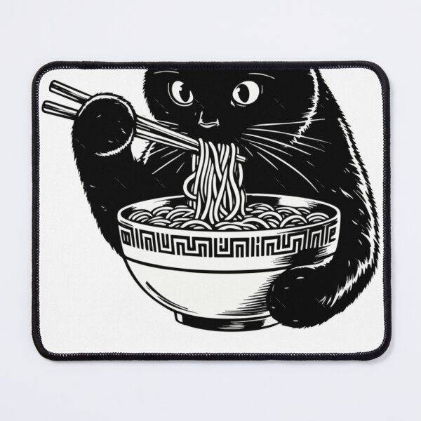 Item preview, Cat Eating Ramen Noodles Japanese Funny designed and sold by Ustonriceldar.