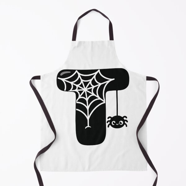 Item preview, Halloween Letter T – Black Spider Web Kawaii Cartoon designed and sold by PrintCreations9.