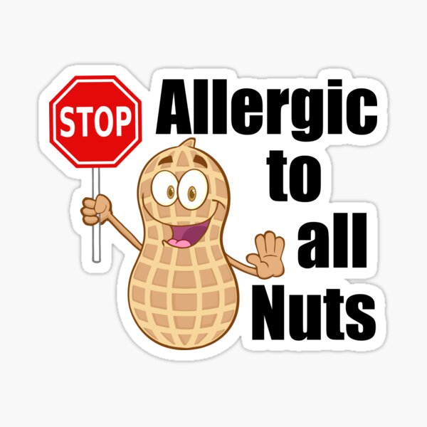 Food Allergy Label: Peanut Allergy Stickers