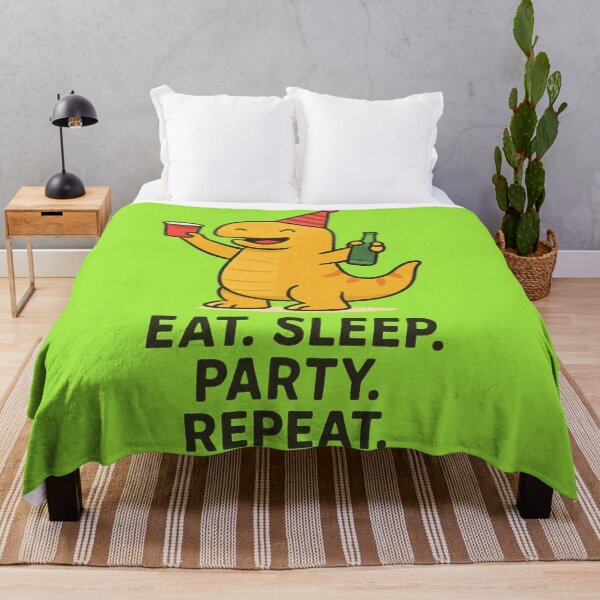 Item preview, Eat. Sleep. Party. Repeat. - Party Dinosaur Cartoon designed and sold by MythoWorldddd.