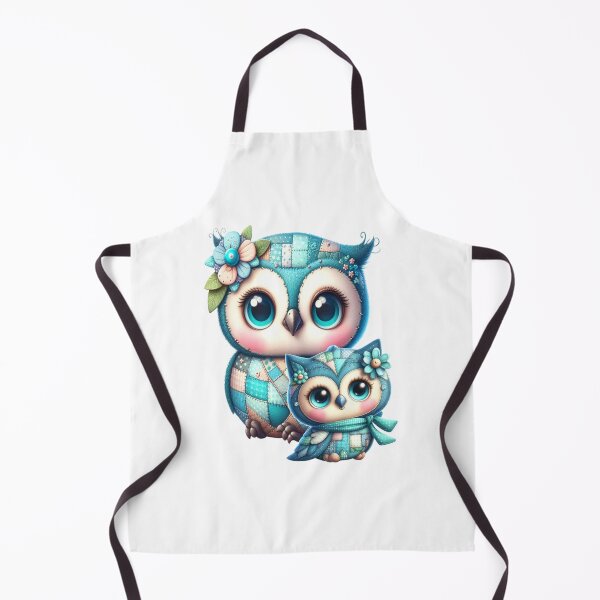 Item preview, fantasy owl with its baby, patchwork pattern designed and sold by LoneAngel.