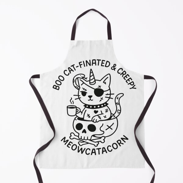 Item preview, Boo Cat-finated & Creepy – Skull Bath Unicorn Cat Halloween Goth Classic T-Shirt designed and sold by inkfluenceart.