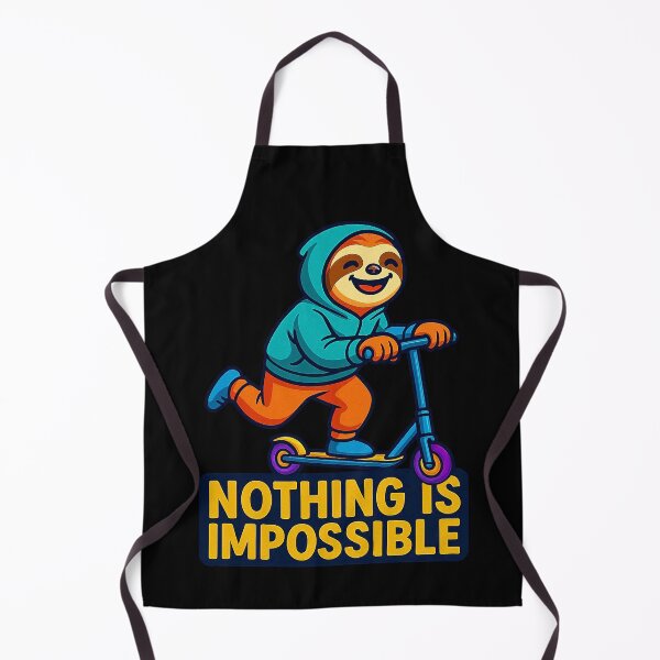 Item preview, Nothing Is Impossible Sloth is riding on a scooter designed and sold by plushism.