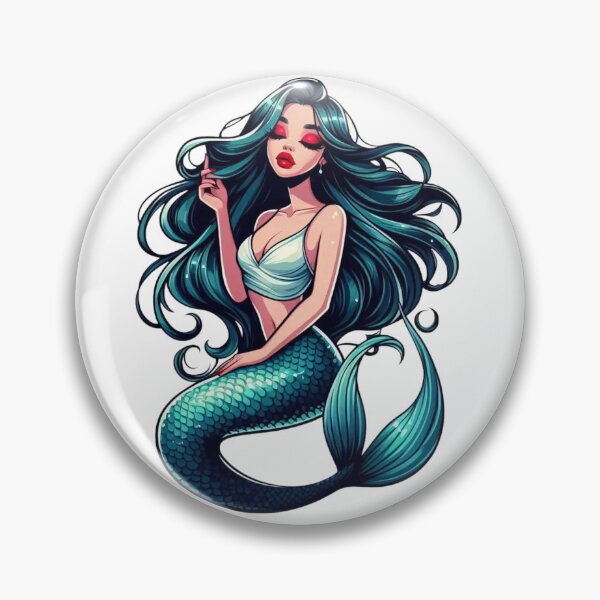 Item preview, Beautiful Blue-Haired Mermaid Fantasy Art designed and sold by DelightWear.