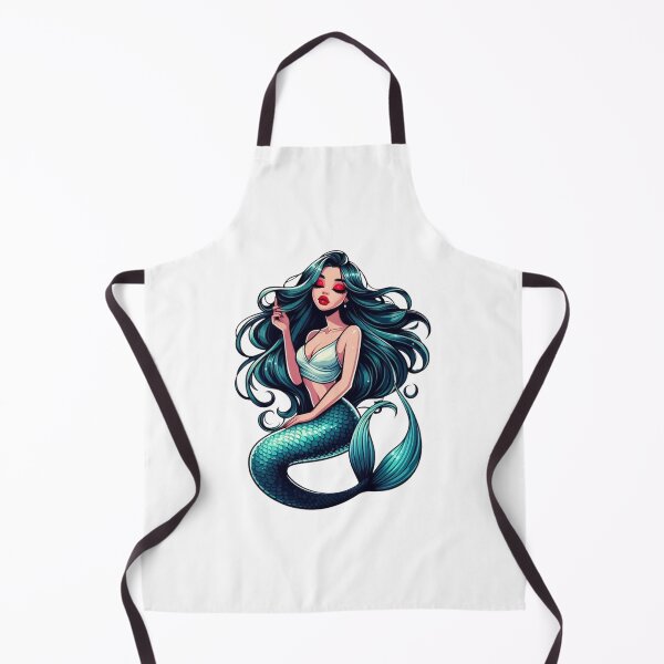 Item preview, Beautiful Blue-Haired Mermaid Fantasy Art designed and sold by DelightWear.