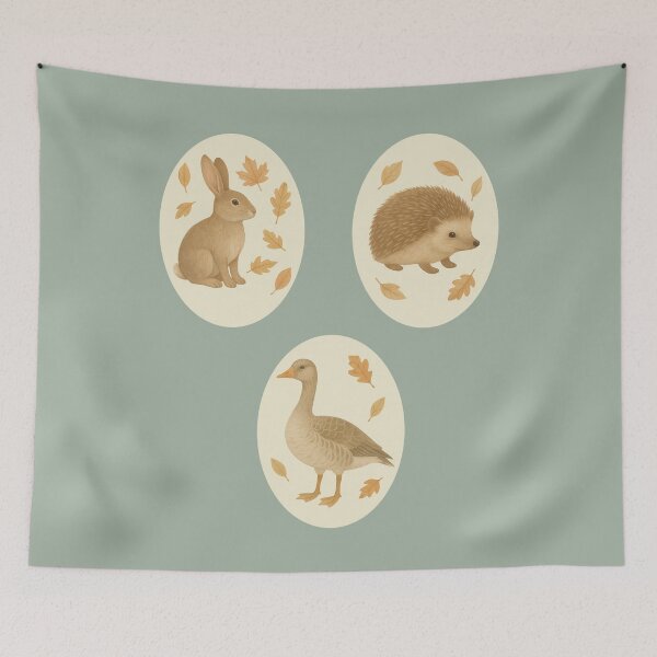 Item preview, British woodland animals and greylag goose designed and sold by BritishDelights.