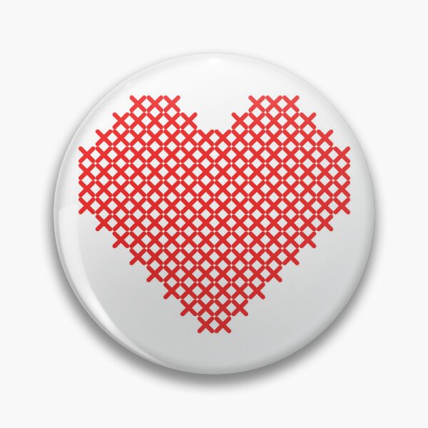 Item preview, Red Cross Stitch Heart designed and sold by kolshi-shop.