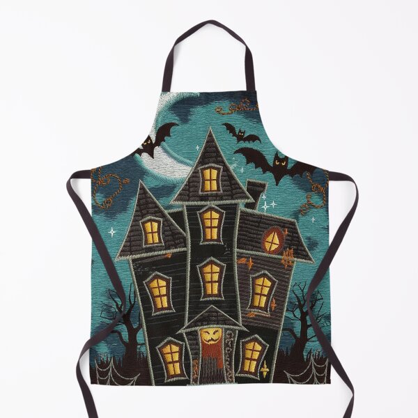 Item preview, Haunted House Embroidery Style Halloween Design designed and sold by HAFIZ-DP.