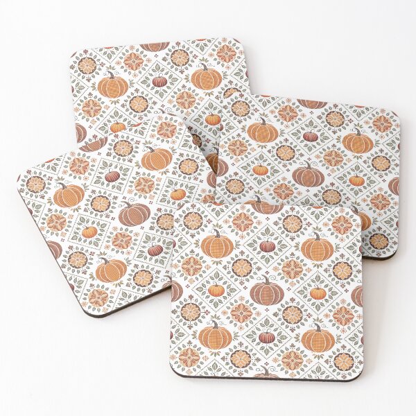 Item preview, Geometric Pumpkins & Rosettes | Enchanted Nordic Halloween designed and sold by Shuga-Design.
