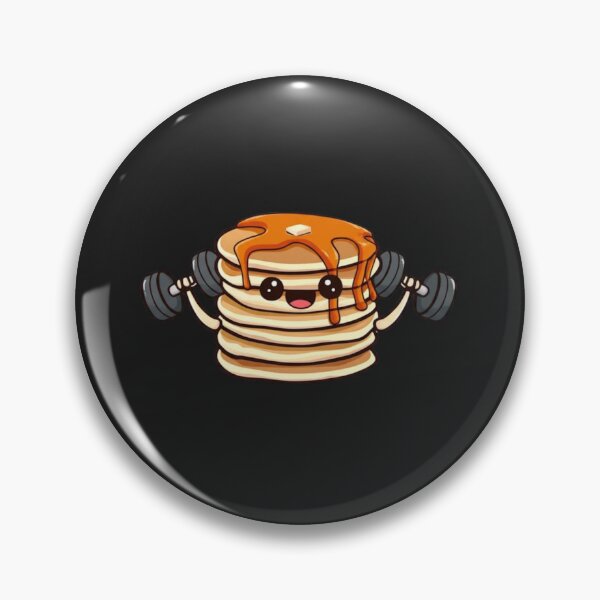 Item preview, Protein Pancake Weightlifting Funny Chibi Food Workout designed and sold by ColorSplash123.