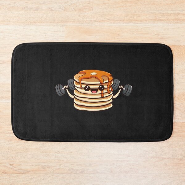 Item preview, Protein Pancake Weightlifting Funny Chibi Food Workout designed and sold by ColorSplash123.