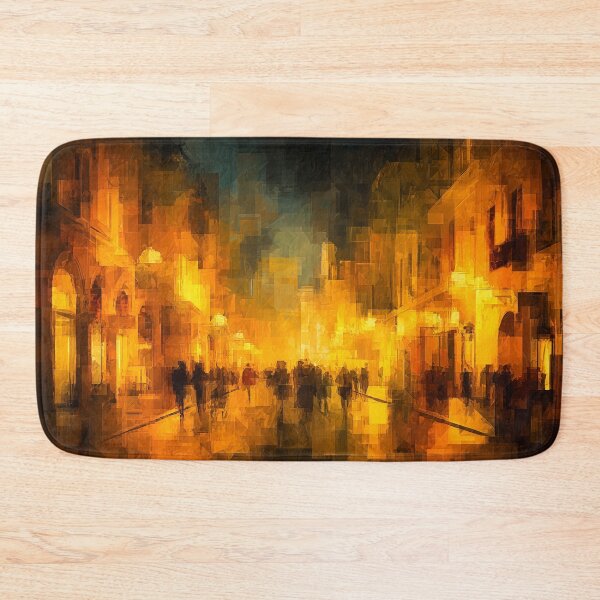 Item preview, 043 Urban Nightscape in Warm Light designed and sold by nikoart001.