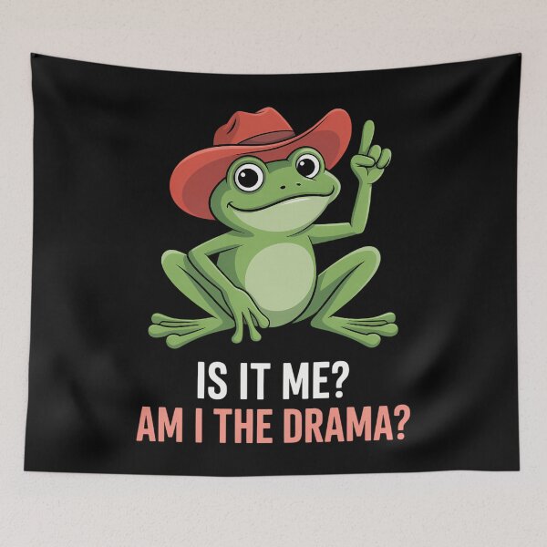 Item preview, Funny Cowboy Frog Joke Meme designed and sold by WalshDrawnLaugh.