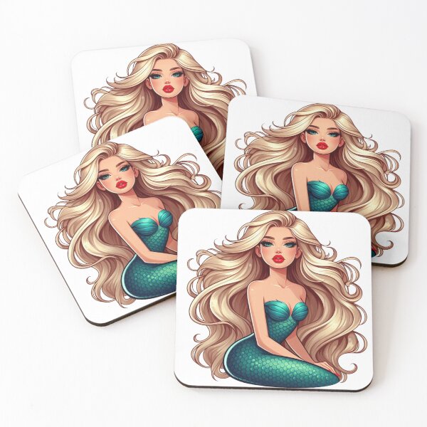 Item preview, Blonde Mermaid with Blue Tail designed and sold by DelightWear.