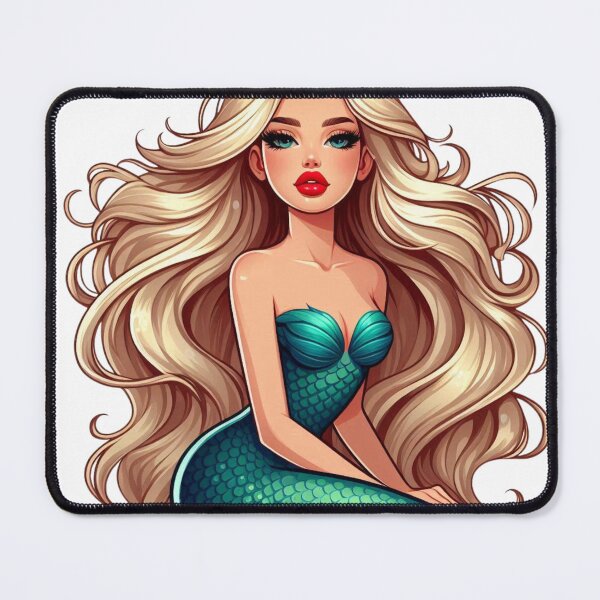 Item preview, Blonde Mermaid with Blue Tail designed and sold by DelightWear.