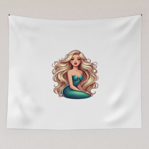 Item preview, Blonde Mermaid with Blue Tail designed and sold by DelightWear.