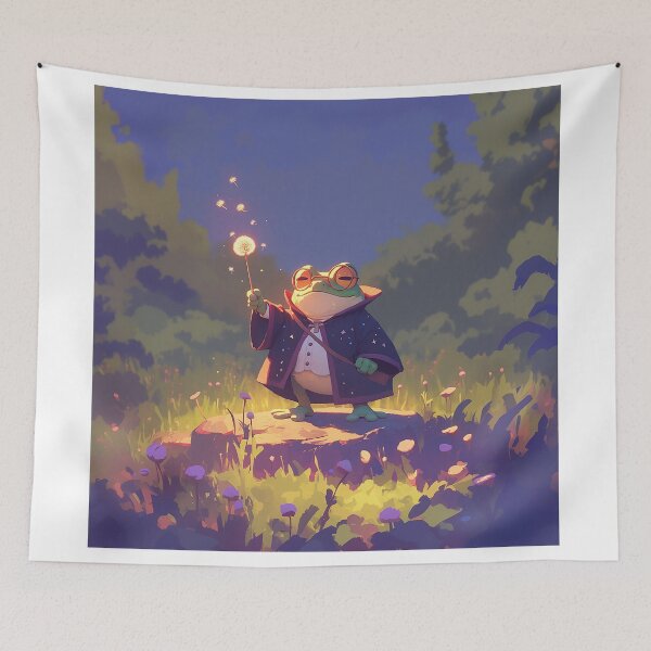 Item preview, Frog Wizard with Glowing Dandelion designed and sold by Christian Weiss.