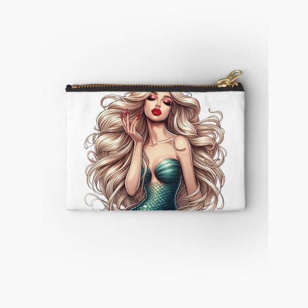 Item preview, Golden-Haired Mermaid with Blue Tail designed and sold by DelightWear.