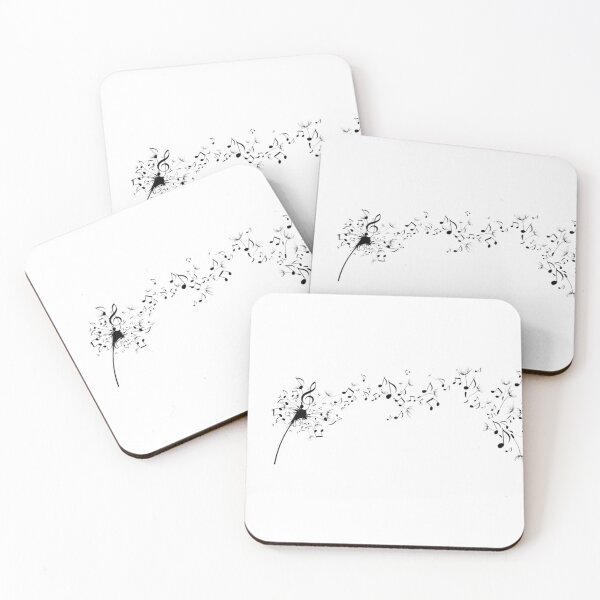 Item preview, Dandelion Music Notes Art, Whimsical Nature Illustration designed and sold by Vintage Vault.