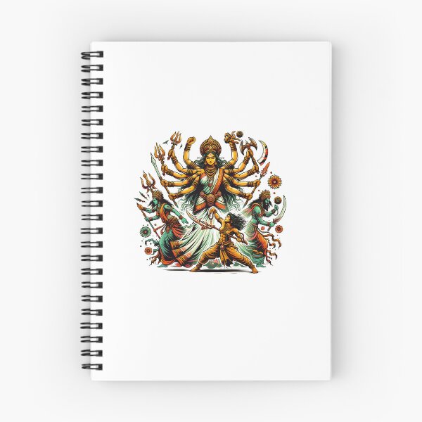 Item preview,  Yoga Navratri devi, version 4 Godess Ma Durga facein warrior mode and Diwali Durga pooja rangoli design12 designed and sold by mndesignworx.