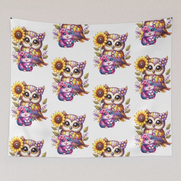 Item preview, fantasy owl with a cute hamster, friends for ever designed and sold by LoneAngel.