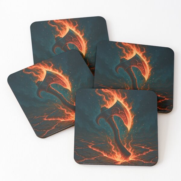 Item preview, Fiery Molten Axe Design for Rock and Metal Fans  designed and sold by DireBlaze.