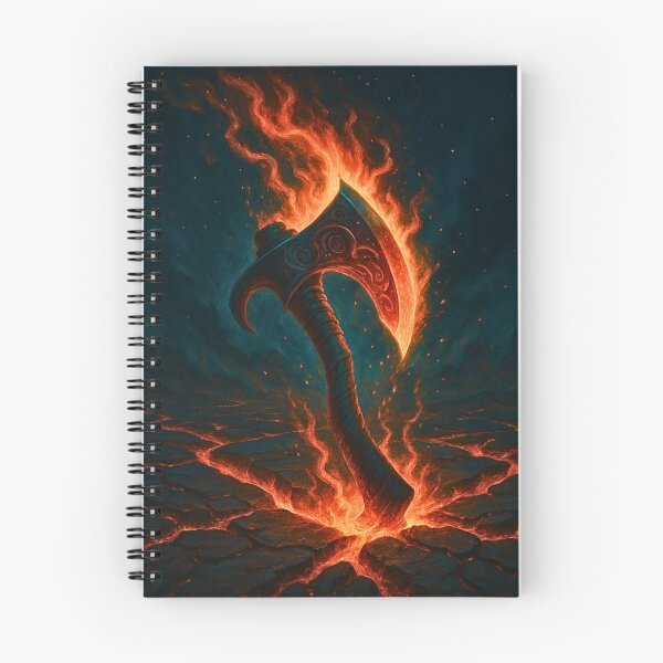 Item preview, Fiery Molten Axe Design for Rock and Metal Fans  designed and sold by DireBlaze.