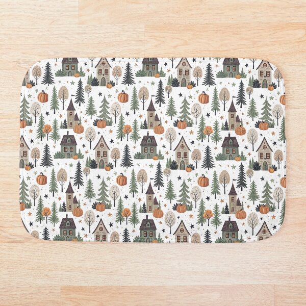 Item preview, Haunted Houses & Pine Trees | Enchanted Nordic Halloween designed and sold by Shuga-Design.