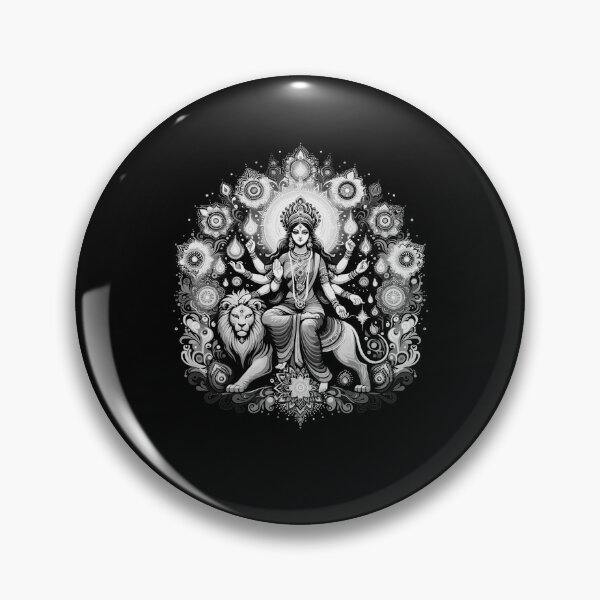 Item preview, Yoga Navratri devi, version 2b Godess Ma Durga face and Diwali Durga pooja rangoli design12 designed and sold by mndesignworx.