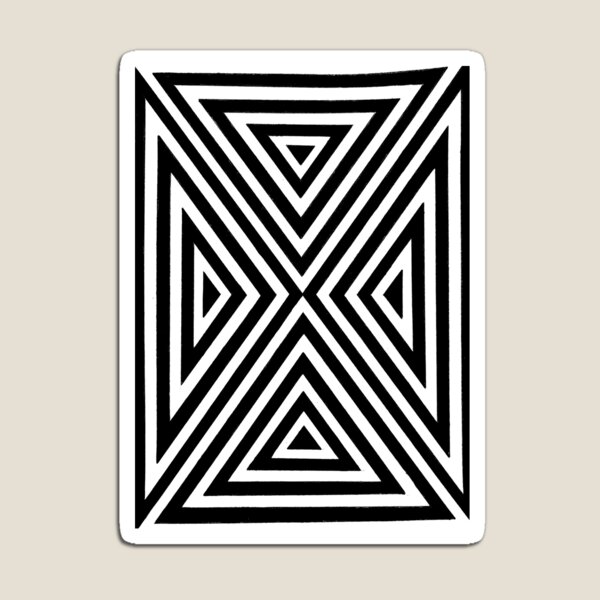 Item preview, Bold Geometric Line Art - Black and White Optical Poster designed and sold by GTeoArt.