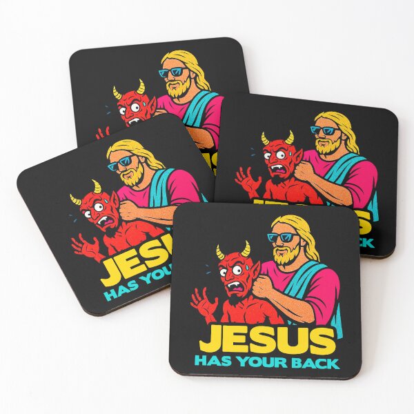 Item preview, Jesus Has Your Back meme Jesus Christ Bible Quote designed and sold by plushism.