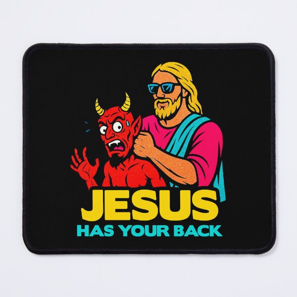 Item preview, Jesus Has Your Back meme Jesus Christ Bible Quote designed and sold by plushism.
