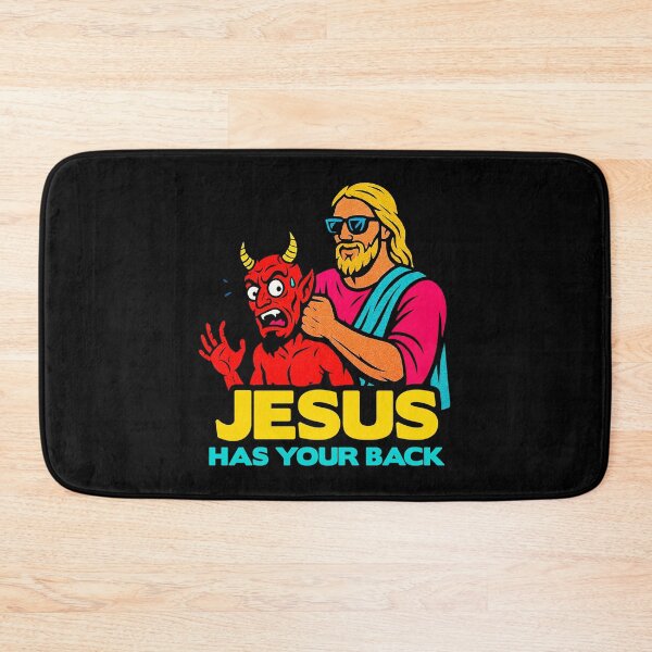 Item preview, Jesus Has Your Back meme Jesus Christ Bible Quote designed and sold by plushism.